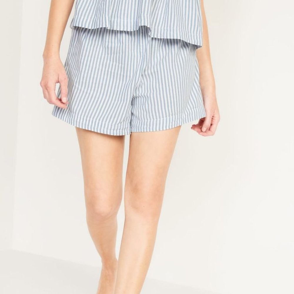 NWT High-Waisted Soft-Woven Pajama Shorts